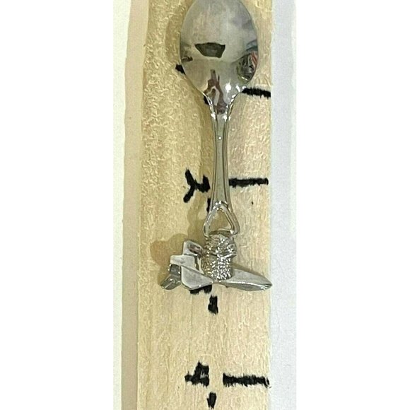 Vintage Collectable Silver Plated Spoon Kennedy Space Center Space Shuttle 3" - Picture 8 of 8